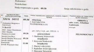 Wokanda dzisiejszej rozprawy