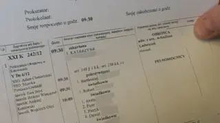Wokanda z rozprawy głównej