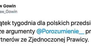 Wpis Jarosława Gowina dotyczący zniesienia limitu 30-krotności składek na ZUS