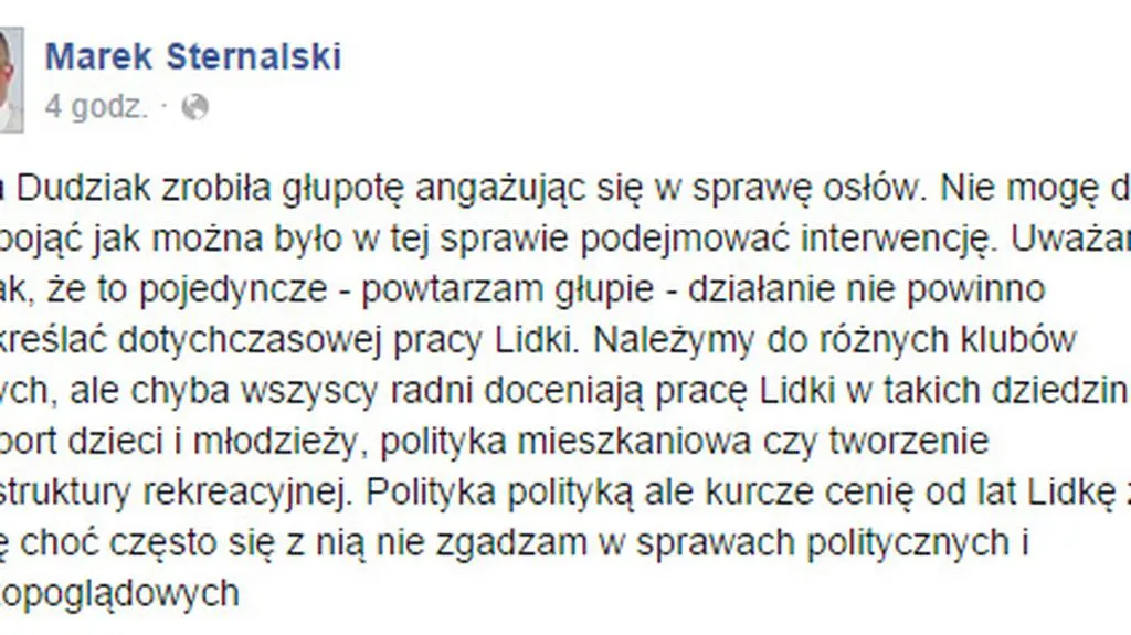 Wpis Marka Sternalskiego