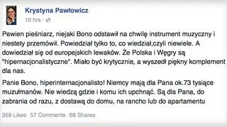 Wpis posłanki Pawłowicz