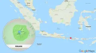 Wulkan Rinjani na wyspie Lombok w Indonezji