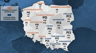 Wyborcza mapa Polski