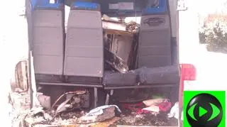 Wypadek busa na krajowej drodze numer 9