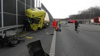Wypadek na autostradzie A1