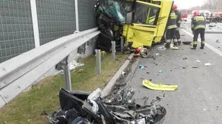 Wypadek na autostradzie A1