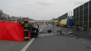 Wypadek na autostradzie A1