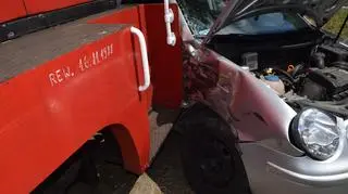 Wypadek na przejeździe kolejowym w Stegnie