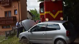 Wypadek na przejeździe kolejowym w Stegnie
