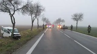 Wypadek pod Brzegiem, 12 osób rannych