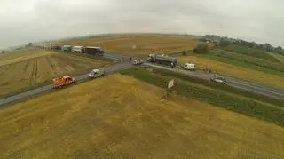 Wypadek spowodował utrudnienia 