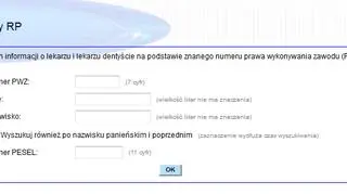 Wystarczy wpisać dane lekarza do wyszukiwarki 