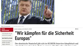 Wywiad Petra Poroszenki w austriackiej gazecie "Kurier"