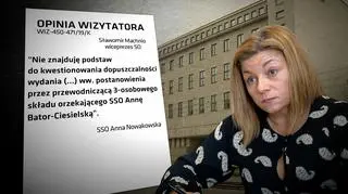 Z raportu wizytatora wynika, że sędzia Anna Bator-Ciesielska mogła odmówić orzekania z innym sędzią
