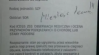 Z takim skierowaniem w szpitalu pojawiła się pacjentka