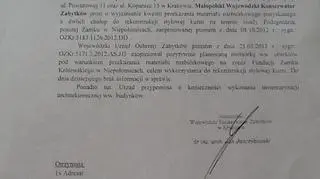 Z zaprezentowanych pism wynika, że żaden z tych urzędników rzeczywiście nie wie, jaki los po rozbiórce spotkał zabytkowe budynki