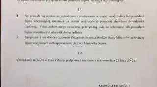 Zarządzenie marszałka Sejmu