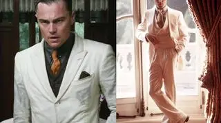 Zaś Leonardo DiCaprio nosi garnitury szyte przez Brooks Brothers. W wersji filmu sprzed ok. 40 lat Robert Redford (po prawej) ubrany był przez Ralpha Laurena