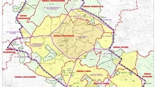 Zasięg obszarów kopalni KGHM