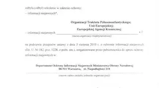 Zaświadczenie stwierdzające odbycie szkolenia w zakresie ochrony informacji niejawnych