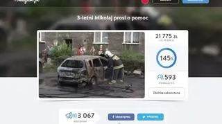 Zbiórka dla poparzonego chłopca