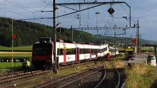 Zdjęcie z miejsca zderzenia pociągów