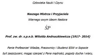 Żegnają profesora 