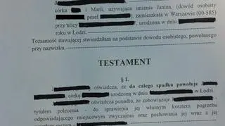 Zmieniony testament 89-letniej łodzianki