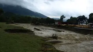 Zniszczenia po powodzi w Kasince Małej