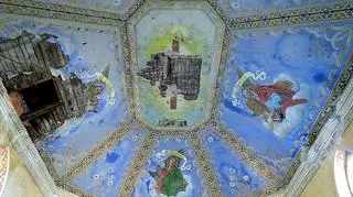 Zniszczona kalwaria na Świętej Górze w Lubawce