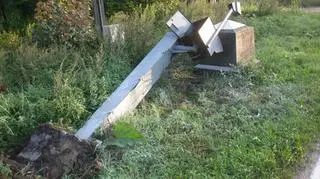 Zniszczony fotoradar