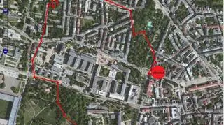 Zobacz trasę, którą uciekał złodziej