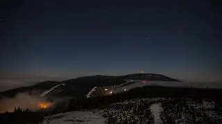 Zorza była widoczna nad Karkonoszami