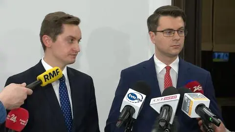 Deputy Justice Minister Sebastian Kaleta and government spokesman Piotr Müller
