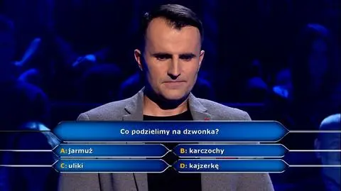 "Milionerzy". Pytanie za 10 tysięcy złotych: co podzielimy na dzwonka?