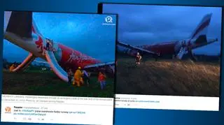 Ewakuacja samolotu AirAsia na Filipinach