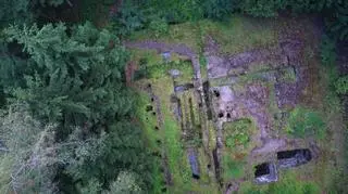 Tereny kompleksu "Riese" widziane z lotu ptaka. Wciąż nie wiadomo co skrywają