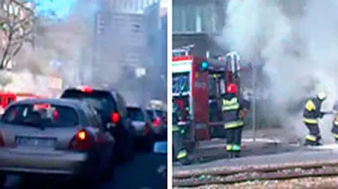 Warszawa: bus w ogniu