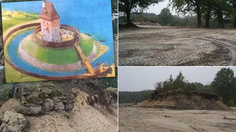 Spycharką rozjechali średniowieczny gród