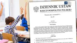 Pierwsze artykuły reformy oświatowej wchodzą w życie trzy dni po ogłoszeniu (materiał "Faktów" z 09.01.2017)