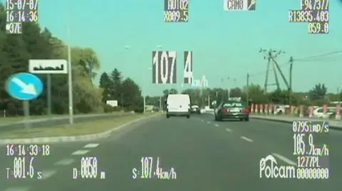 26-latek jechał o 57 km/h za szybko