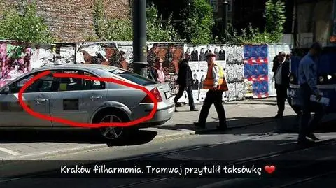 Zderzył się z tramwajem, po czym dogonił go i wsiadł
