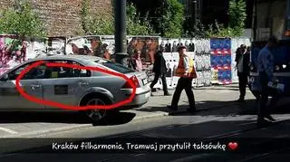 Tramwaj najprawdopodobniej uderzył w taksówkę