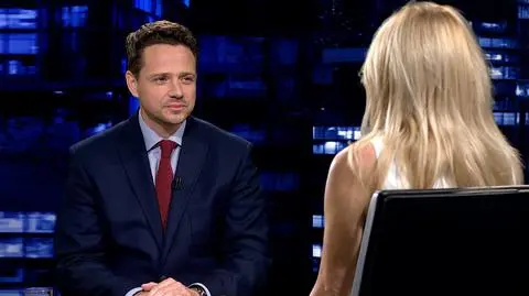 A candidate for mayor of Warsaw and Civic Platform&#039;s MP, Rafał Trzaskowski in "Kropka nad i" 