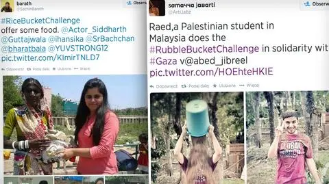 #RubbleBucketChallenge i #RiceBucketChallenge. Gaza i Indie pożyczają pomysł