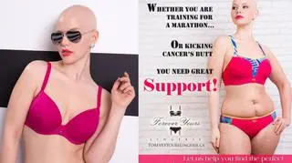 Elly Mayday walczy z rzadką odmianą raka jajnika, ale mimo to nie rezygnuje z pracy modelki dla firmy bieliźniarskiej