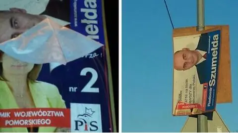 Plakaty PiS na skradzionych tablicach kandydata PO. "To chamstwo i żenada"