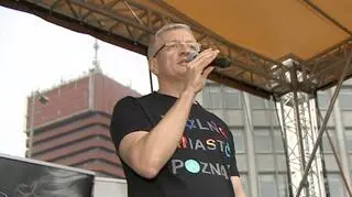 Jacek Jaśkowiak podczas Marszu Równości