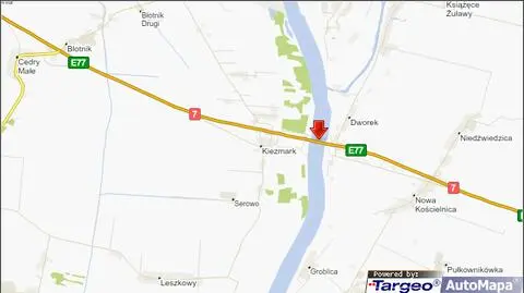 Cztery samochody zderzyły się na moście w Kiezmarku
