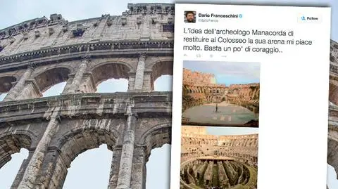 Koloseum odzyska podłogę? Wrócą gladiatorzy? Pomysł podoba się ministrowi